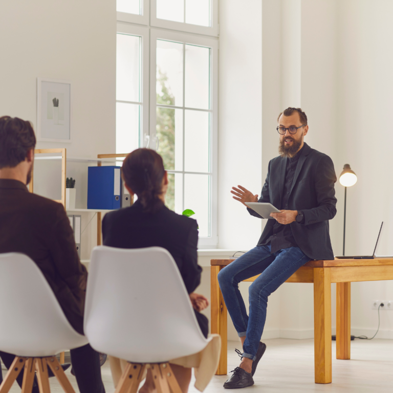 une personne étant un bon leadership